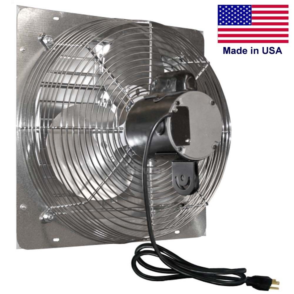 24" Shutter Exhaust Fan - 4,080 CFM - 115 Volts - 1 Ph - Variable Speed - Direct