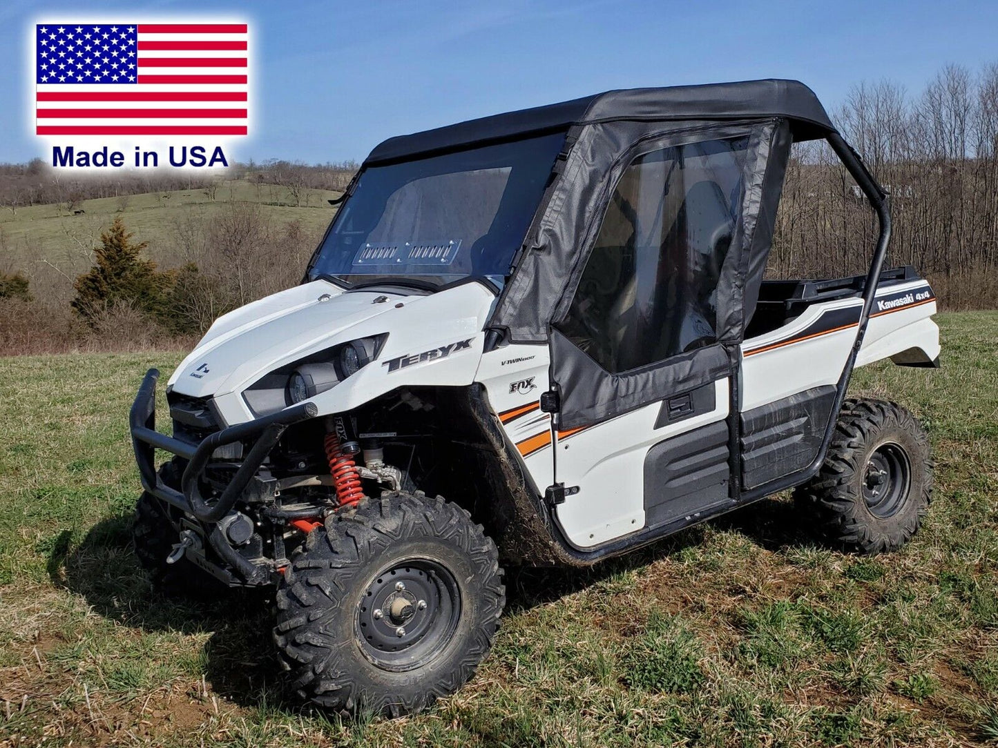 Full Enclosure for Kawasaki Teryx 800 - HARD WINDSHIELD, Doors, Roof, & Rear