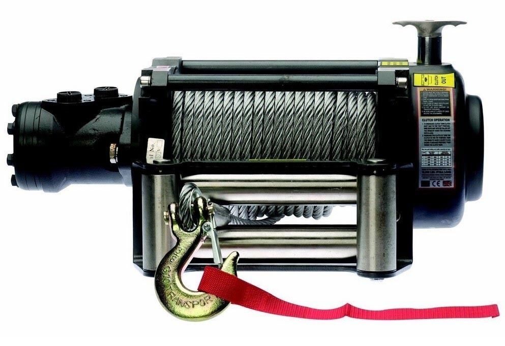 Hydraulic Winch - 12,500 or 17,000 LBS - Includes Accessories - Commercial Duty