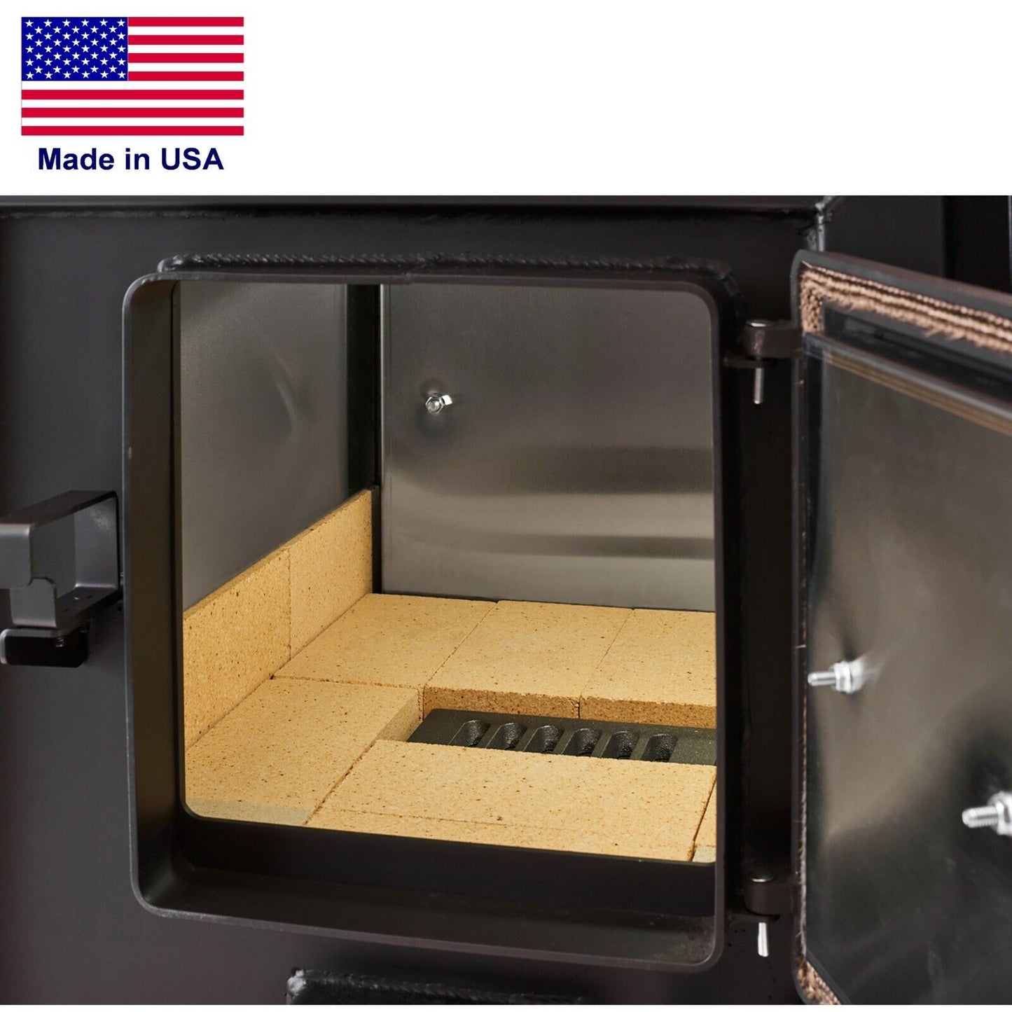 Wood Burning FURNACE - 130,000 BTU - 2,000 sqft - 1500 CFM - Digital Thermostat