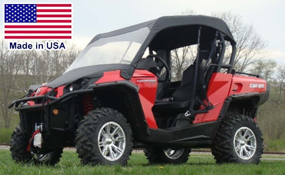 VINYL WINDSHIELD and ROOF for Can Am Commander - Soft Material