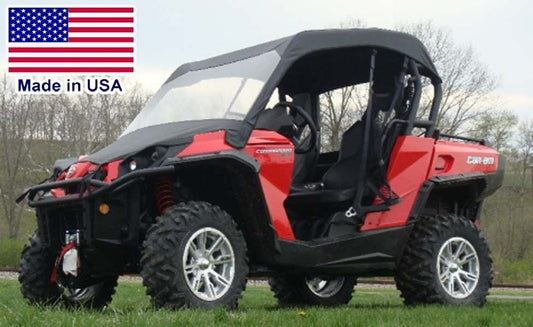 VINYL WINDSHIELD and ROOF for Can Am Commander - Soft Material