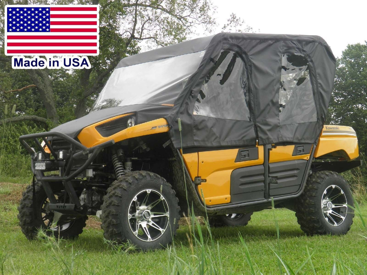 Kawasaki Teryx 4 Full Enclosure - VINYL WINDSHIELD, Roof, Doors, & Rear Window