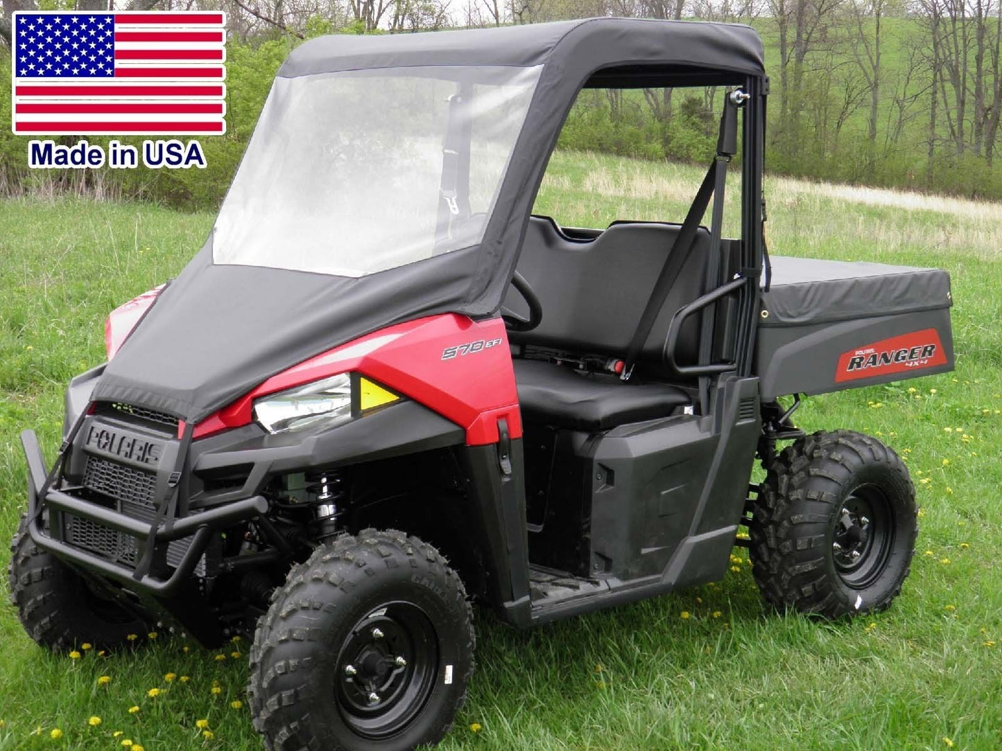 Vinyl Windshield & Roof for Polaris Ranger 570 Mid Size - Canopy - Commercial