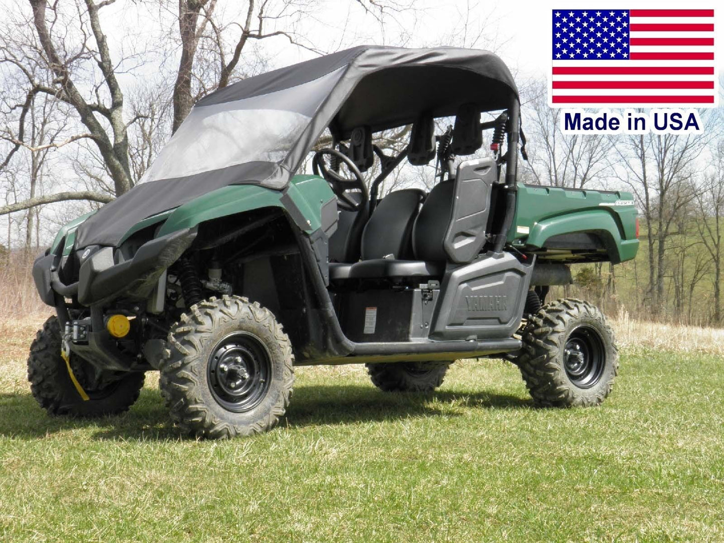 Half Enclosure for Yamaha Viking - VINYL WINDSHIELD, ROOF, and REAR WINDOW