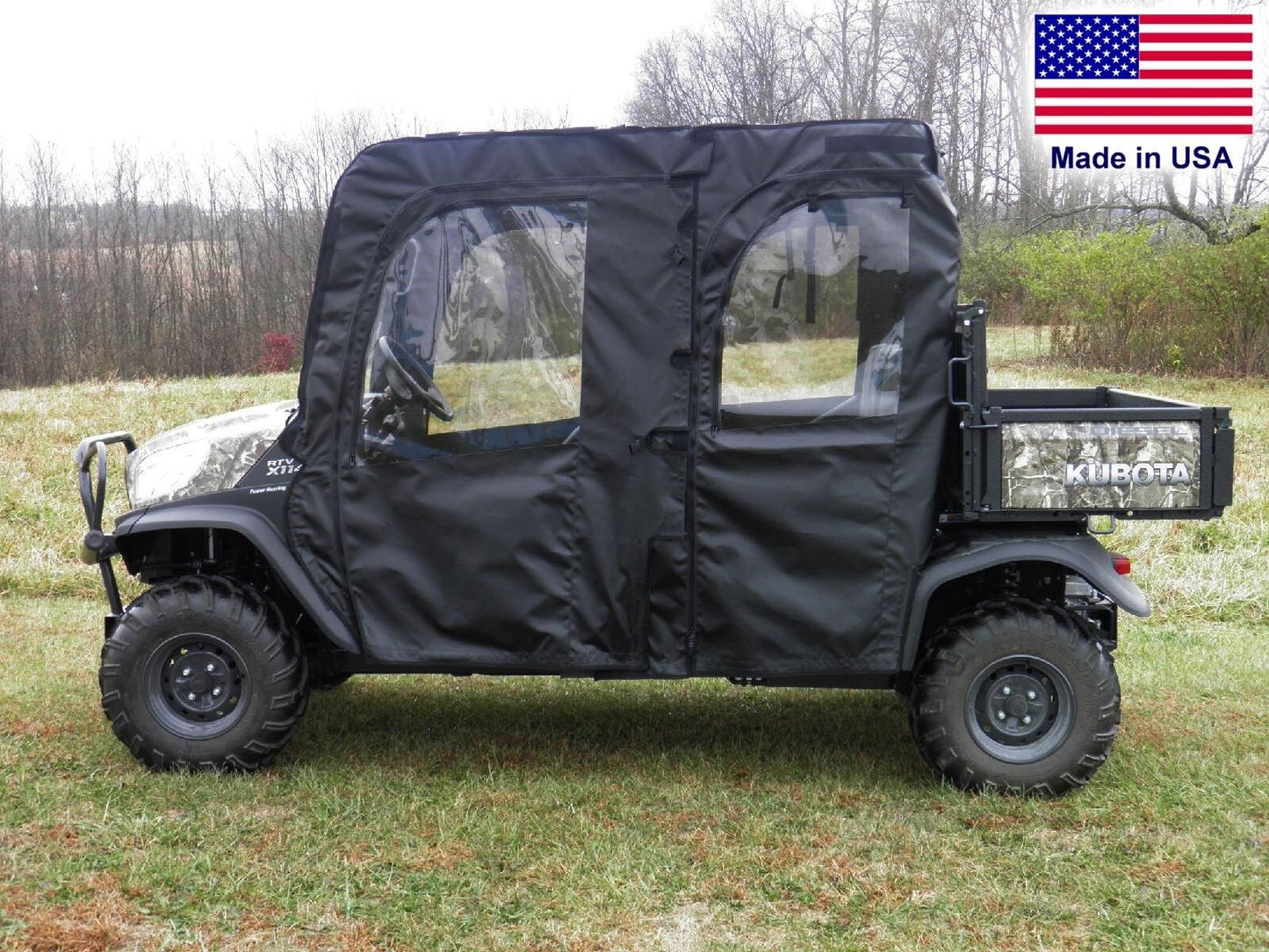 DOORS for Kubota RTV X1140 - Soft Material - Vinyl Windows - Withstands Hwy Spd