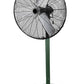 24" Oscillating Pedestal Fan - 7435 CFM - 120 Volts - 3 Speed - Indoor & Outdoor