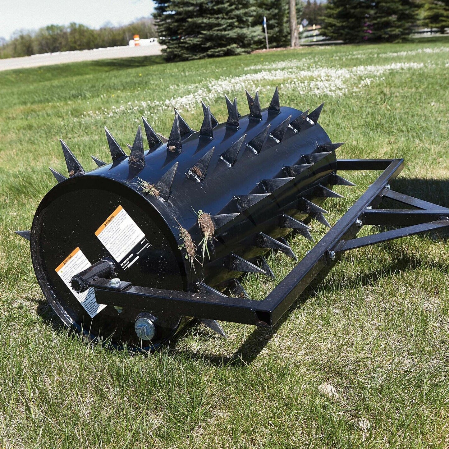 36" Spike Aerator - Drum - 300 lbs Capacity - 78 Spikes - 2.5" Penetration