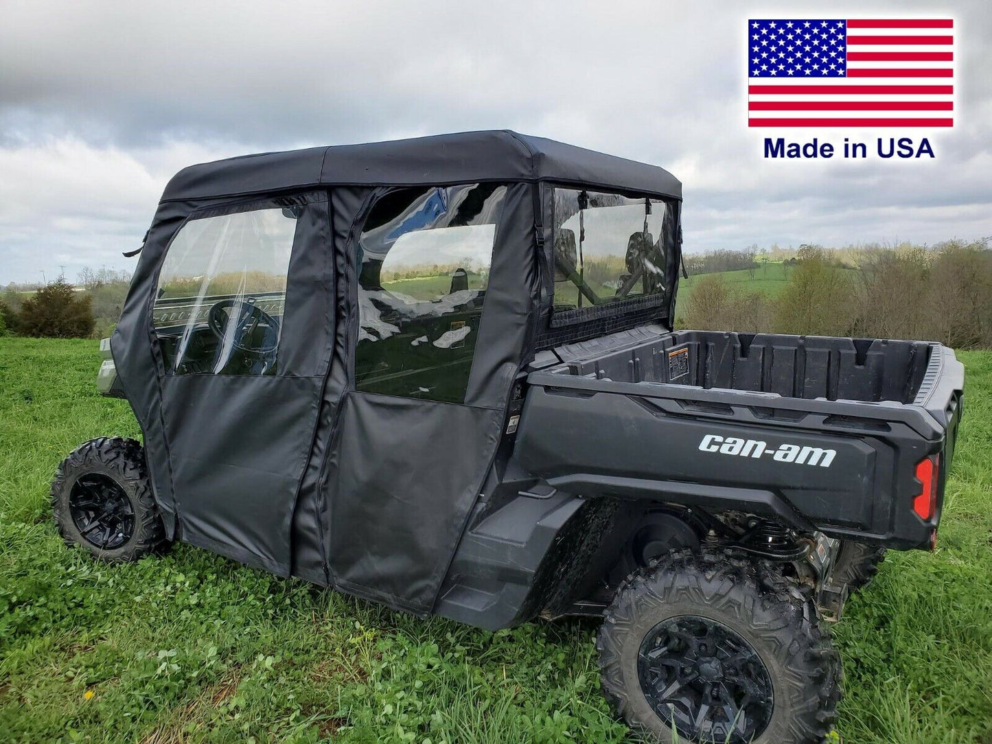 DOORS and REAR WINDOW for Can Am Defender Max - Soft Material - Heavy Duty