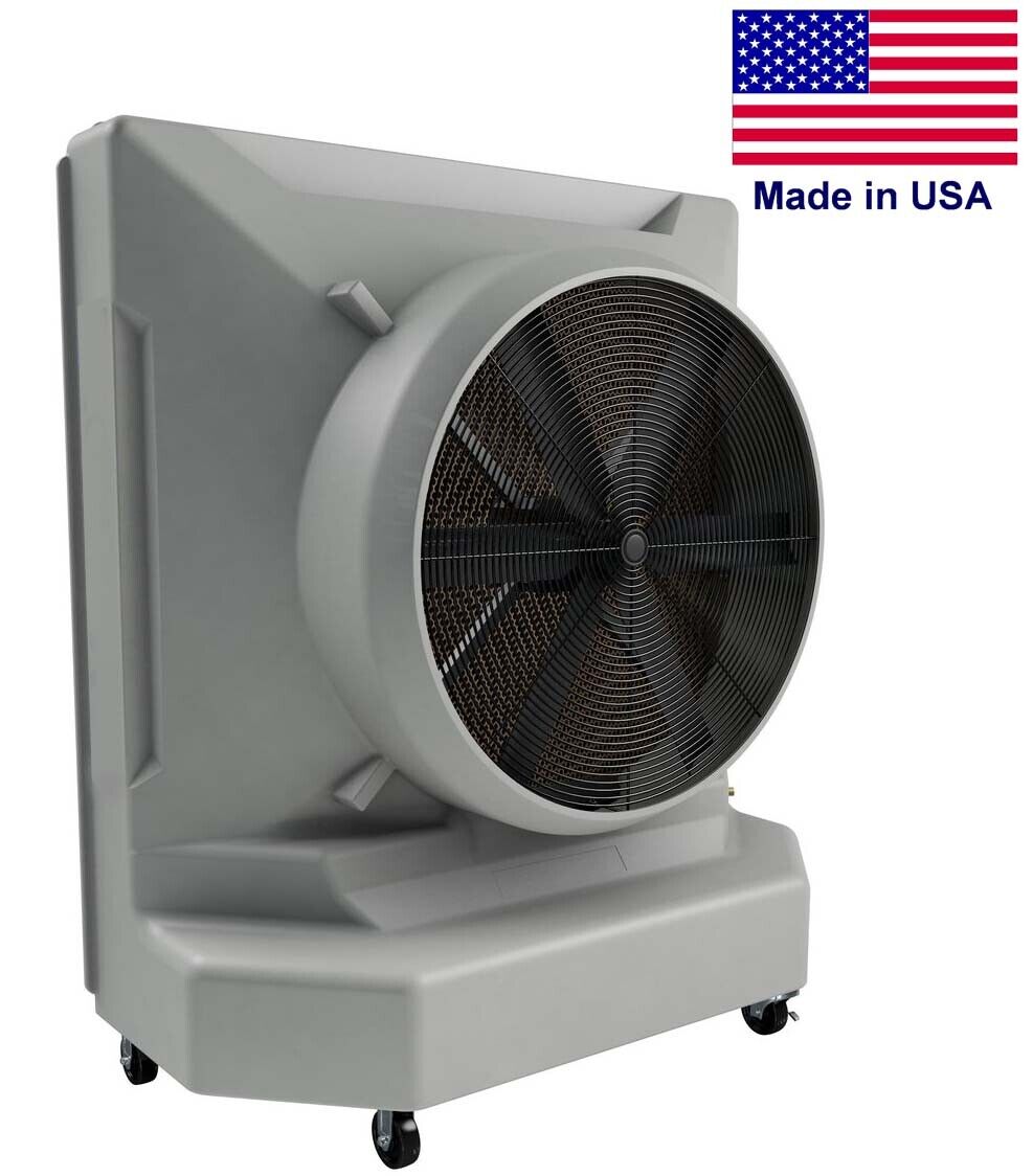 Portable Evaporative SWAMP COOLER - 26000 CFM - 6500 sqft - 120 Volt - 50" Blade