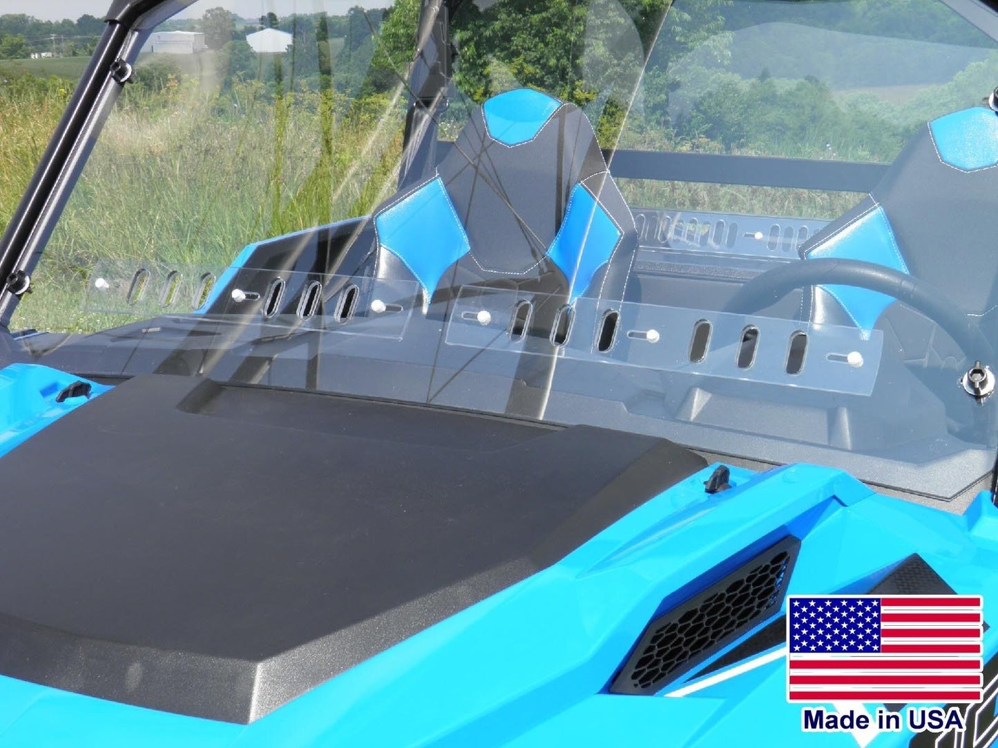 HARD WINDSHIELD for Polaris General - Withstands Highway Speeds - Polycarbonate