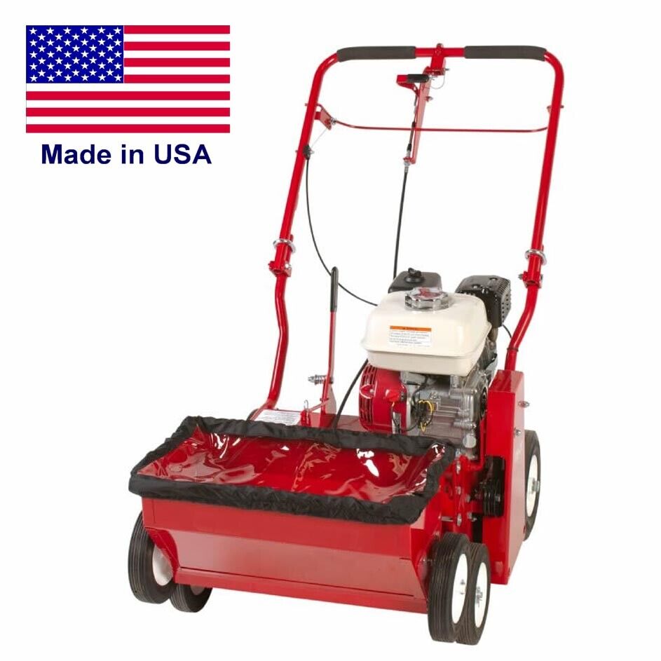 Walk Behind OVERSEEDER - 20" Spread Width - 30 lbs Seedbox - Honda Engine - COML