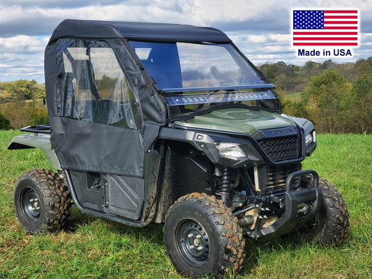 Full Enclosure for Honda Pioneer 500 - HARD WINDSHIELD, Doors, Roof, & Rear