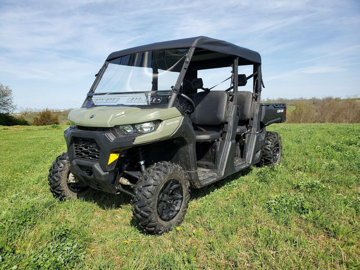 Partial ENCLOSURE for Can AM Defender MAX - HARD WINDSHIELD - ROOF - REAR WINDOW