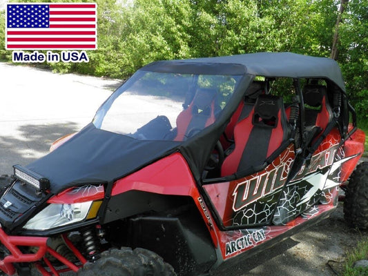 Arctic Cat Wildcat 4 Vinyl Windshield and Roof - Top - Canopy - Commercial Duty