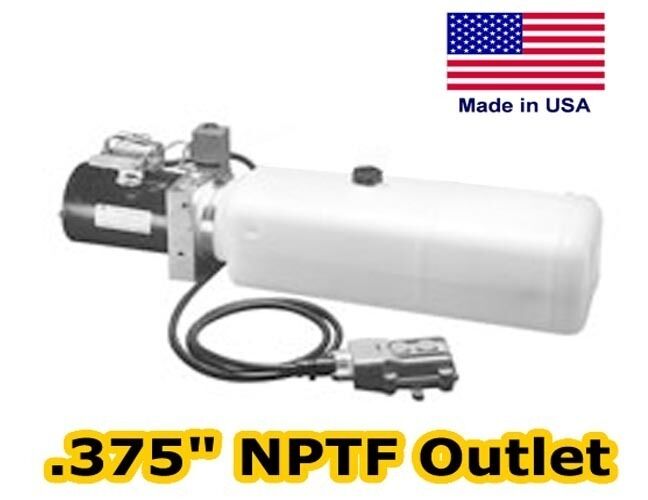 Hydraulic DC Power Unit - 3 Way Release Valve - .86 Gal - Pump, Motor, Reservoir