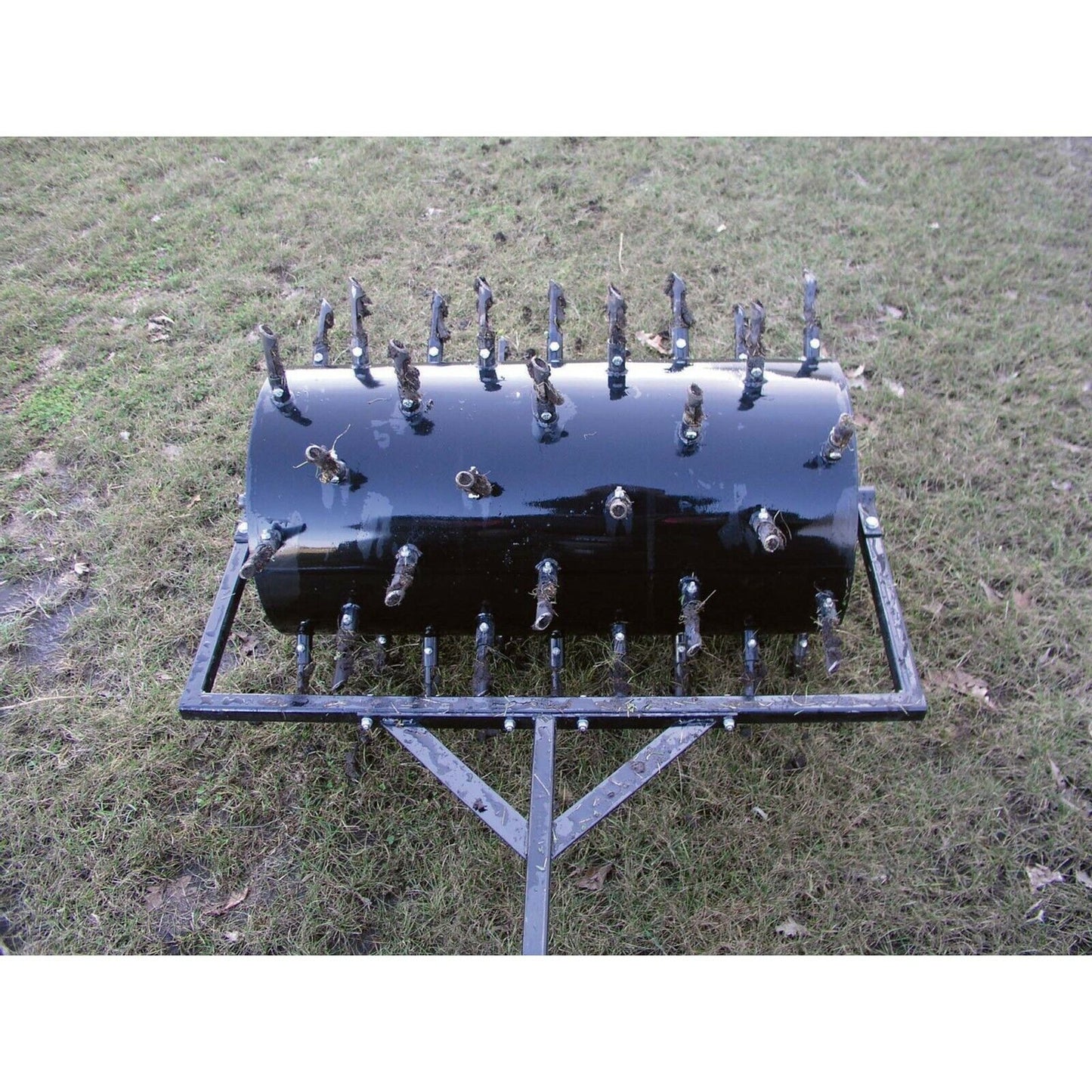 36” Core Plug Aerator - 54 Spikes - 5” Spike Depth - 490 lbs Capacity