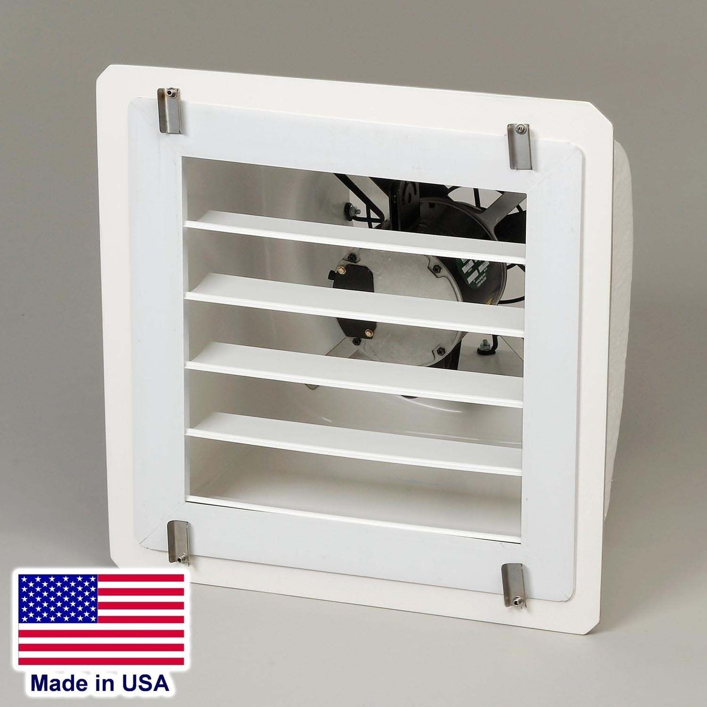 20" Fiberglass Exhaust Fan - 3,110 CFM - 115/230V - 1 Ph - Poly Blades & Shutter