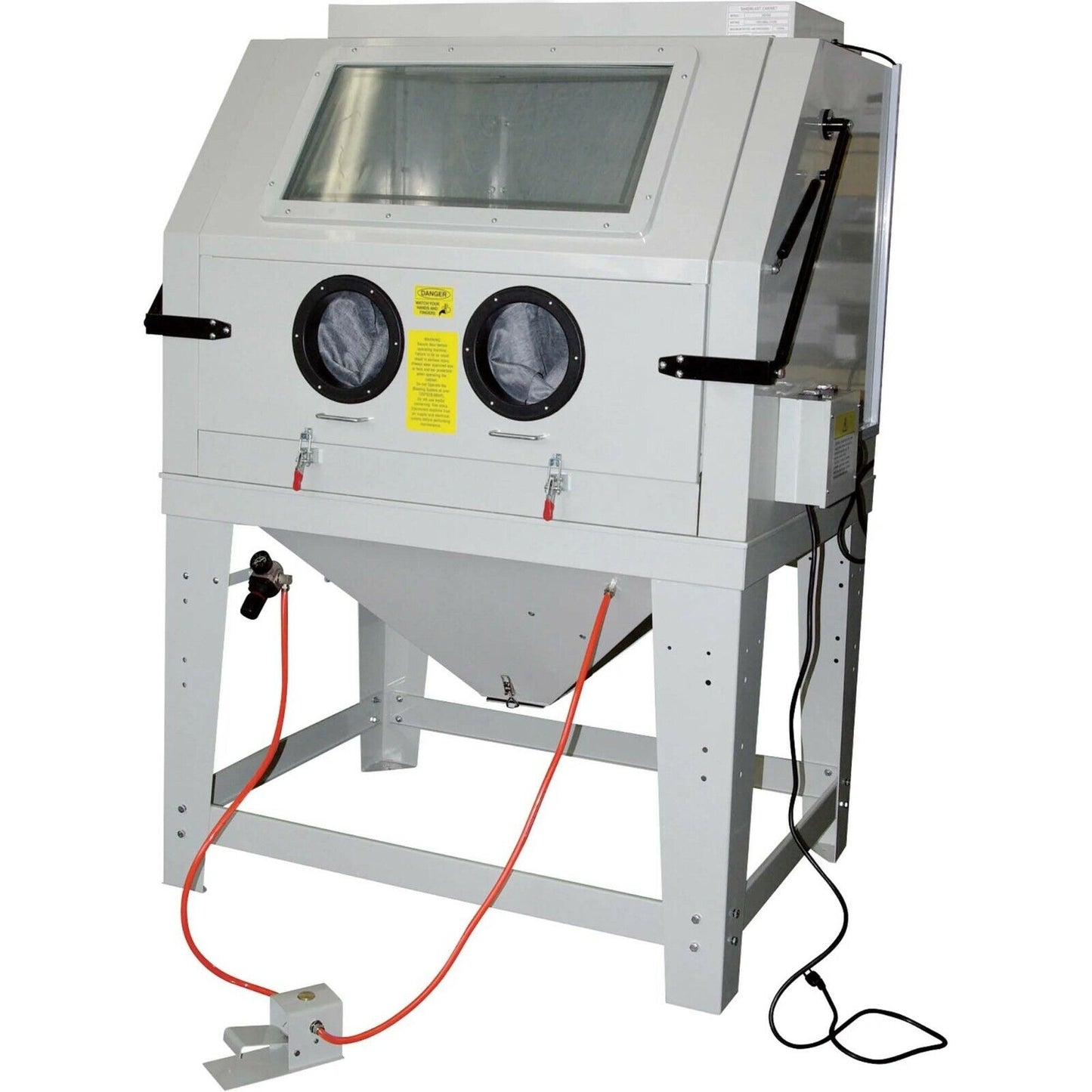 Abrasive Blaster Cabinet - 125 PSI - 20 CFM - 46" x 33" x 34" Area - 400 lbs Cap