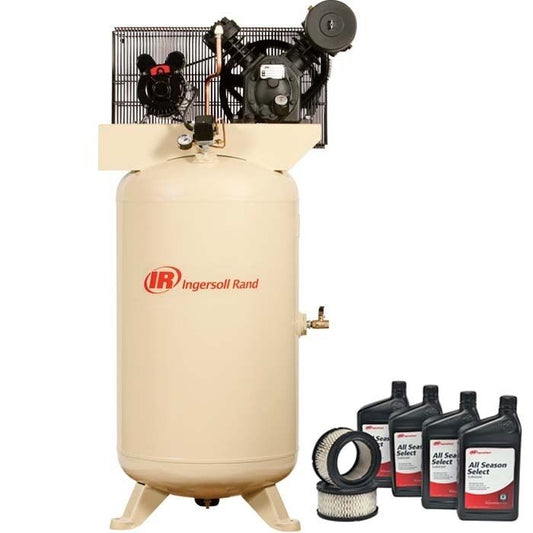 Air Compressor & Start Kit - 80 Gallon - 200V - 5 HP - 175 PSI - 3 Ph - 14.7 CFM