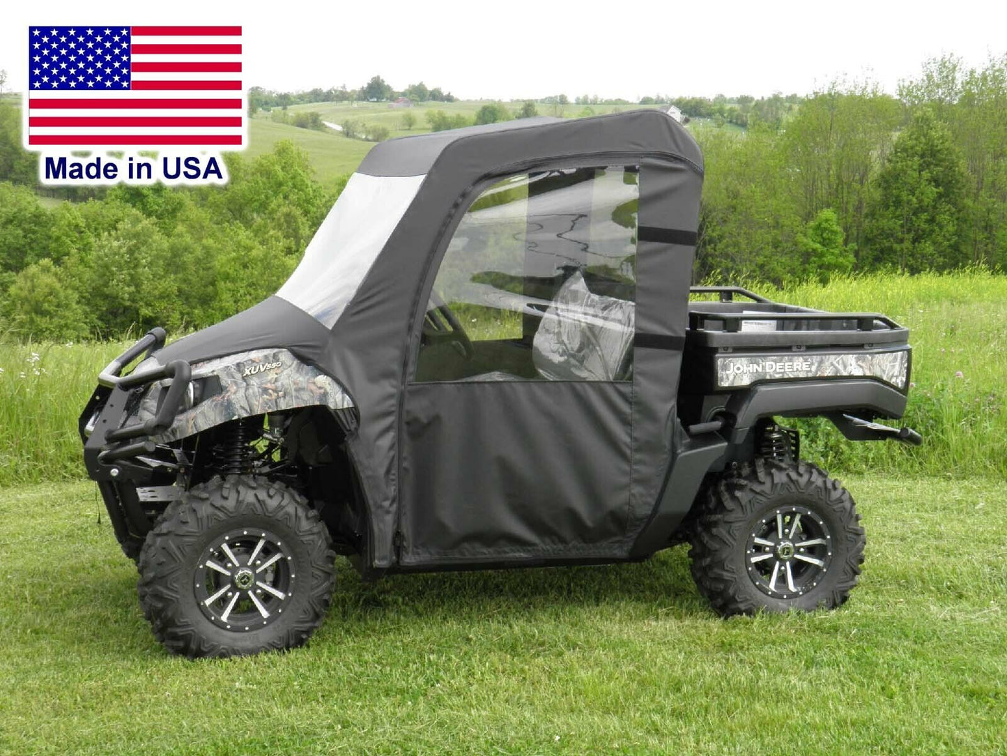 66" SNOW PLOW & FULL ENCLOSURE for John Deere Gator XUV - VINYL Windshield Model