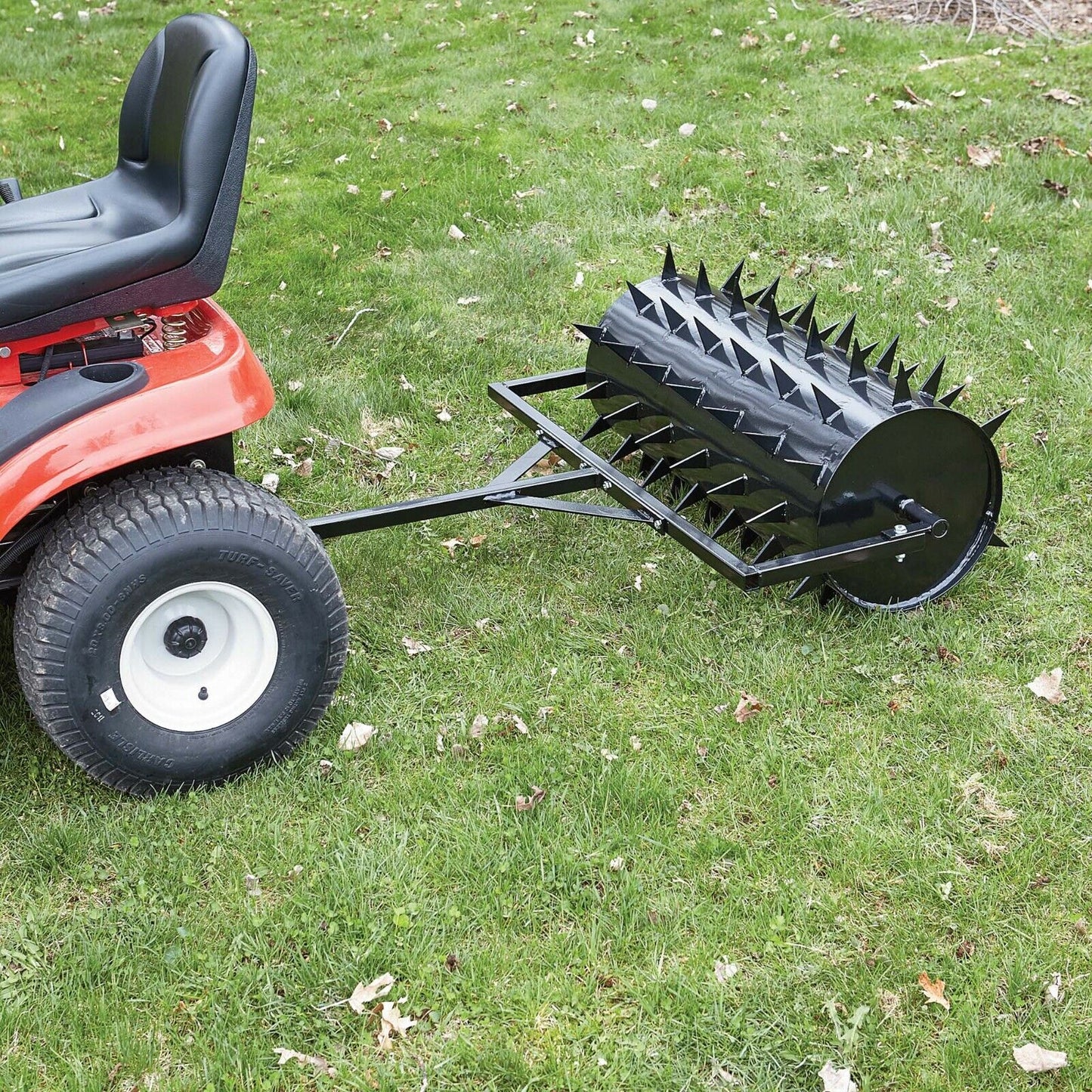 36" Spike Aerator - Drum - 300 lbs Capacity - 78 Spikes - 2.5" Penetration