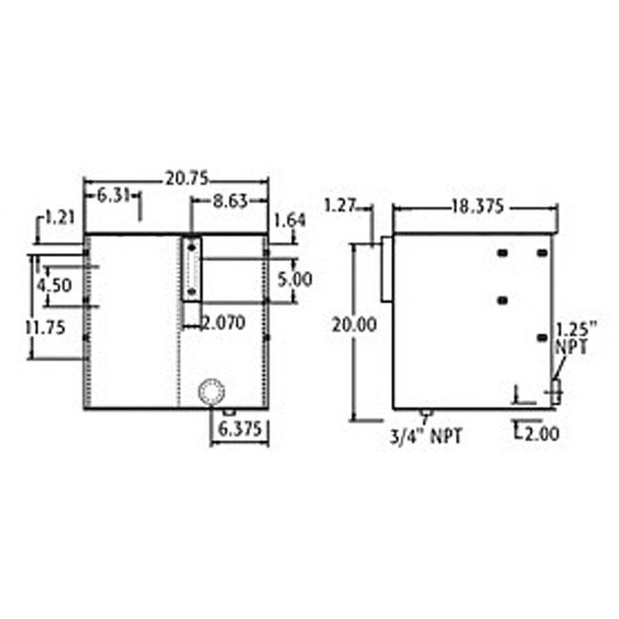Hydraulic Reservoir - 30 GALLONS - Integral Brackets - Stainless Steel