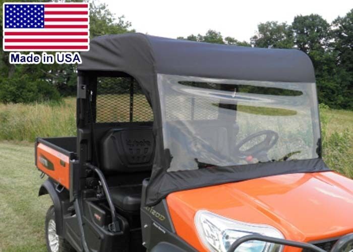 ROOF & VINYL WINDSHIELD for Kubota RTV X1120D/X900 - Soft Material - Heavy Duty