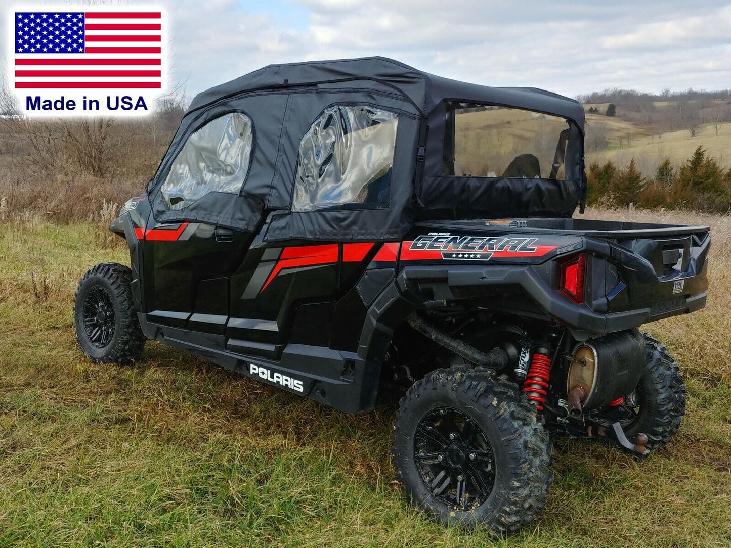 Polaris General 4 Enclosure for Existing Windshield - Doors, Roof, & Rear Window