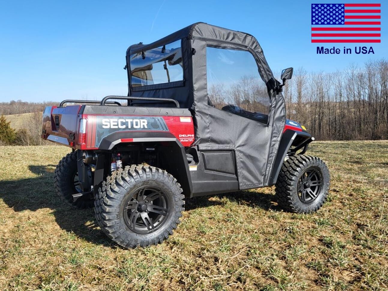DOORS & REAR WINDOW for HiSun Sector 450 / 550 / 750 - Soft Material