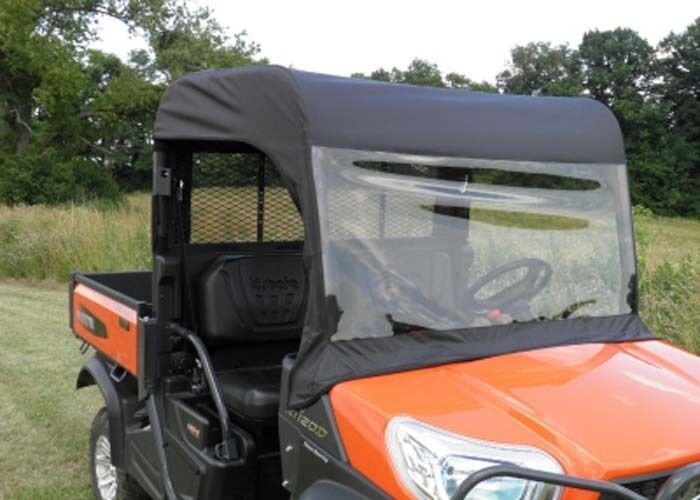 HALF Enclosure for Kubota RTV X1120D X900 - VINYL WINDSHIELD, Roof, Rear Window