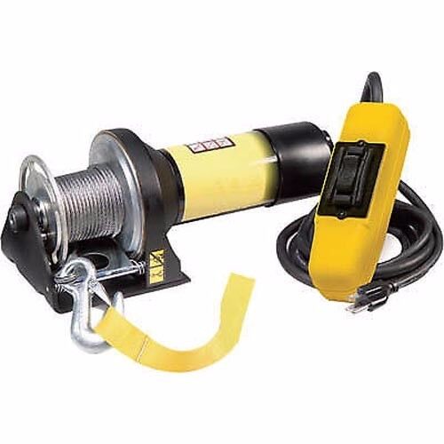 WINCH - 110V AC Powered -1,500 Lb Cap - 35 Ft Cable