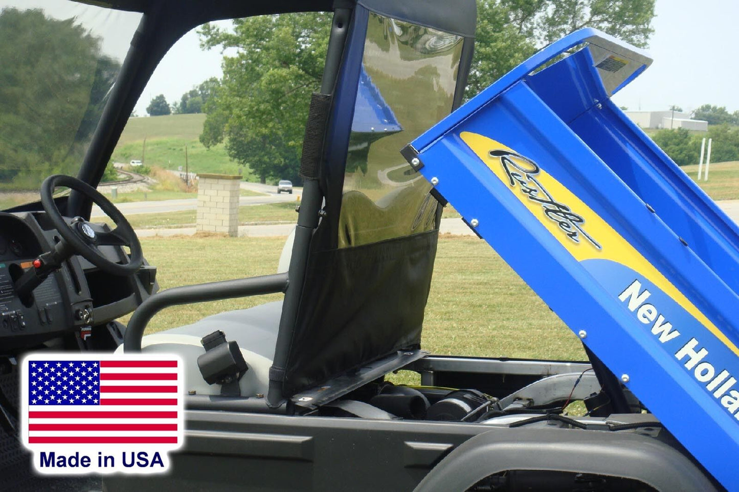 New Holland Rustler Mini Cab Enclosure - VINYL WINDSHIELD - ROOF - REAR WINDOW