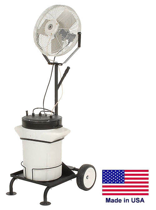 18" MISTING FAN - Cart Mounted - 5750 CFM - 120 Volts - 1/8 Hp - OSHA - Outdoor