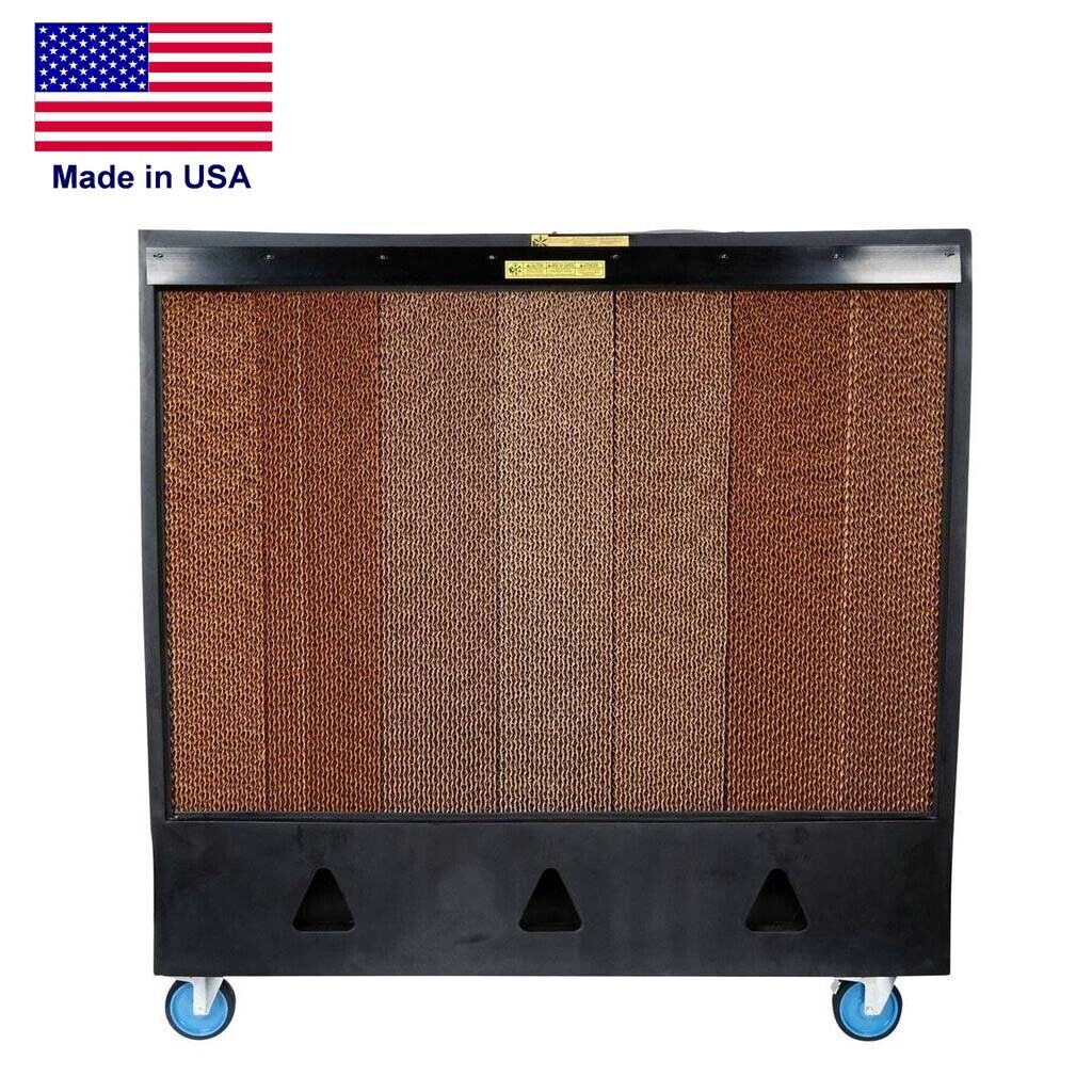 Portable Evaporative SWAMP COOLER - 28500 CFM - 6250 sqft - 230 V - 75 Gal Tank
