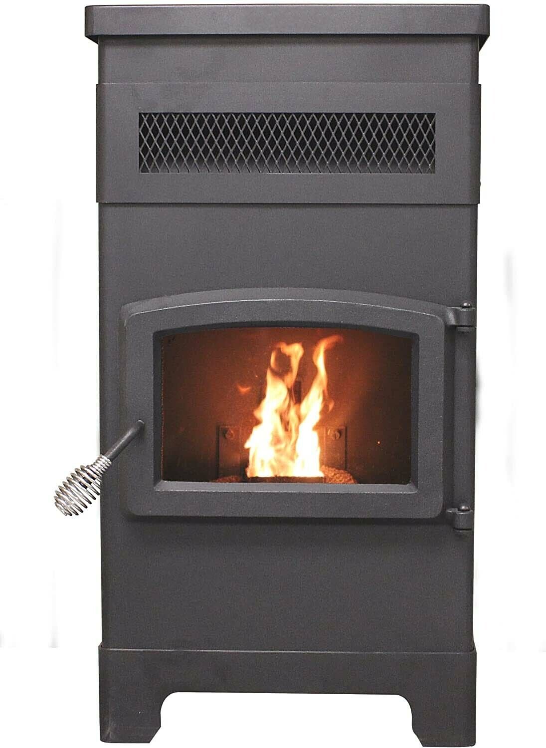 Pellet Stove - 48,000 BTU - 2200 Sqft - 200 CFM - 60 lbs Cap - Mobile Home Safe