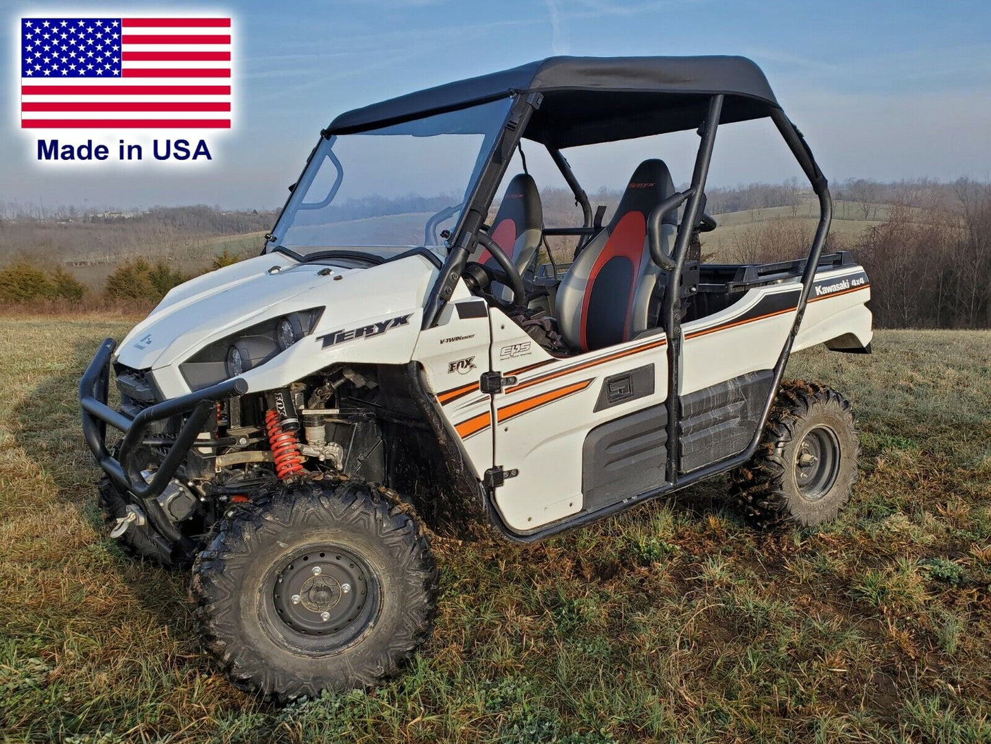 ROOF & HARD WINDSHIELD for Kawasaki Teryx 800 - Vent or Solid Windshield