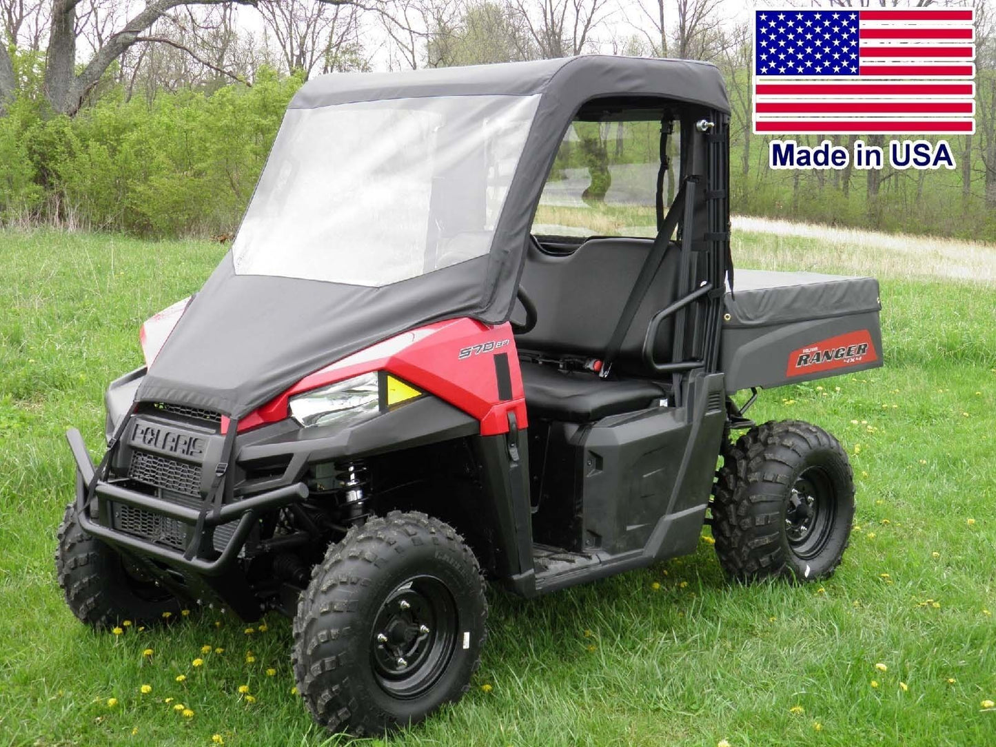 Mini Cab for 2015 Polaris Ranger Mid 570 - Vinyl Windshield, Roof & Rear Window