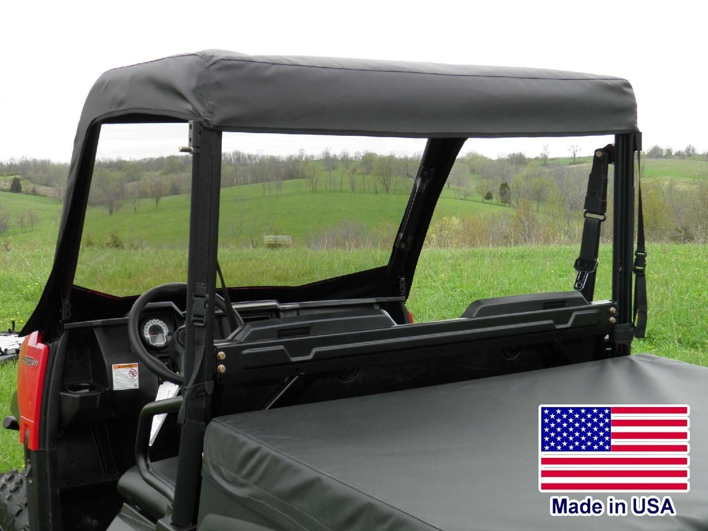 HARD WINDSHIELD and ROOF for Polaris Ranger 570 Mid Size - Canopy - Commercial