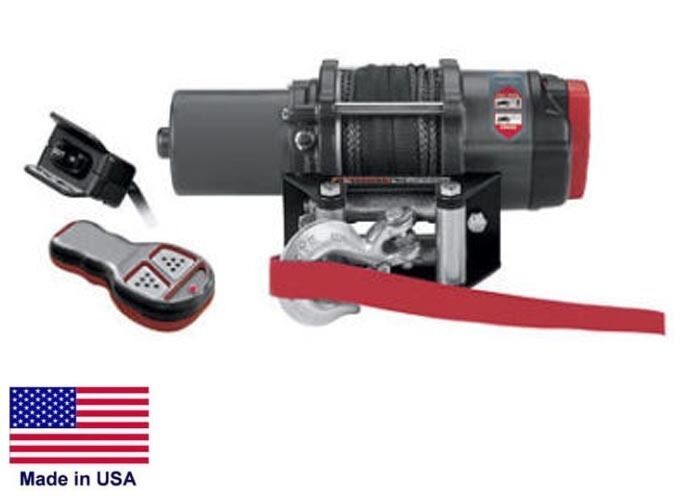 WINCH - Heavy Duty - 12 Volt DC - .9 Hp - 3,000 Lb Cap 50 Ft of 3/16" Synthetic