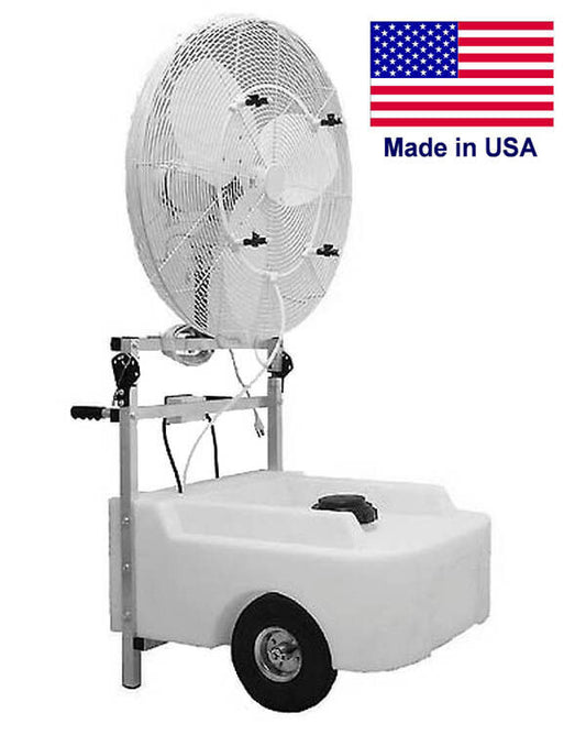 24" MISTING FAN - Oscillating - 1 Ph - Cart Mounted - 5580 CFM - 115V - 1/3 Hp