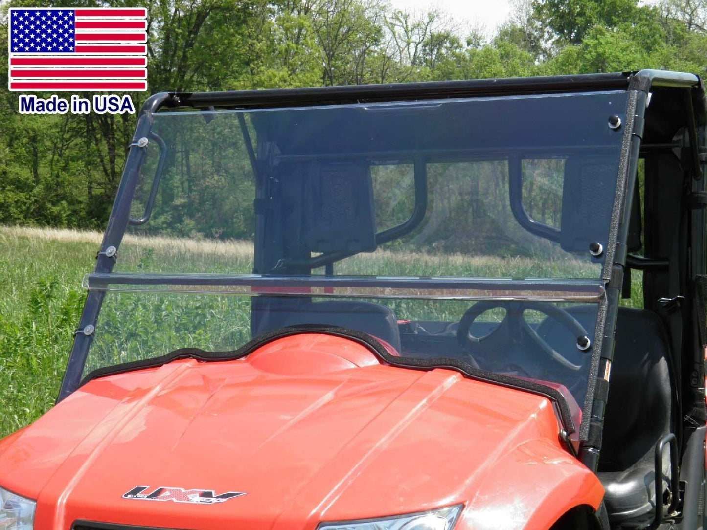 Half Cab for Kymco 500 - HARD WINDSHIELD, Roof & Rear Window - Soft Material