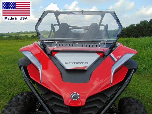 HARD WINDSHIELD for CF Moto ZForce 950 - Polycarbonate - Withstands Highway Spds