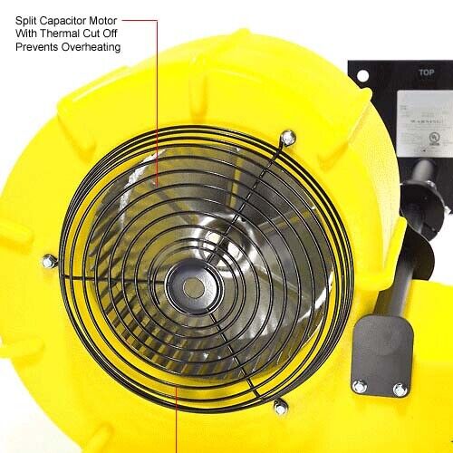 DOCK FAN - 1,200 CFM - 1/2 HP - 115 Volts - 1 Phase - Wall Mounted - 80 ft Throw