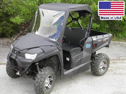 Kymco 450 VINYL WINDSHIELD and ROOF Combo - Soft Top - Canopy - Commercial Duty