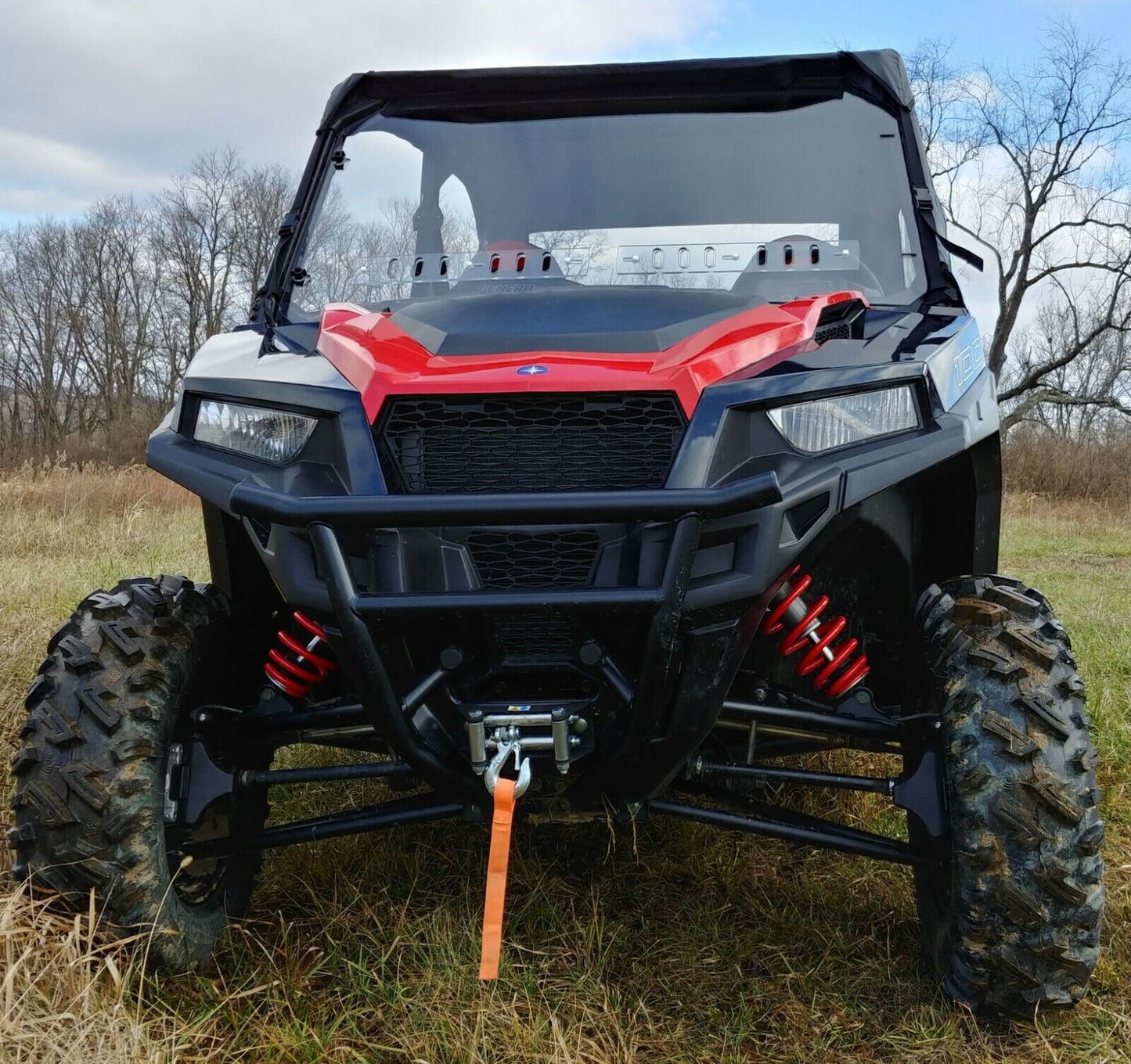 HARD WINDSHIELD for Polaris General Crew 4 - Polycarbonate - Withstands Hwy Spd