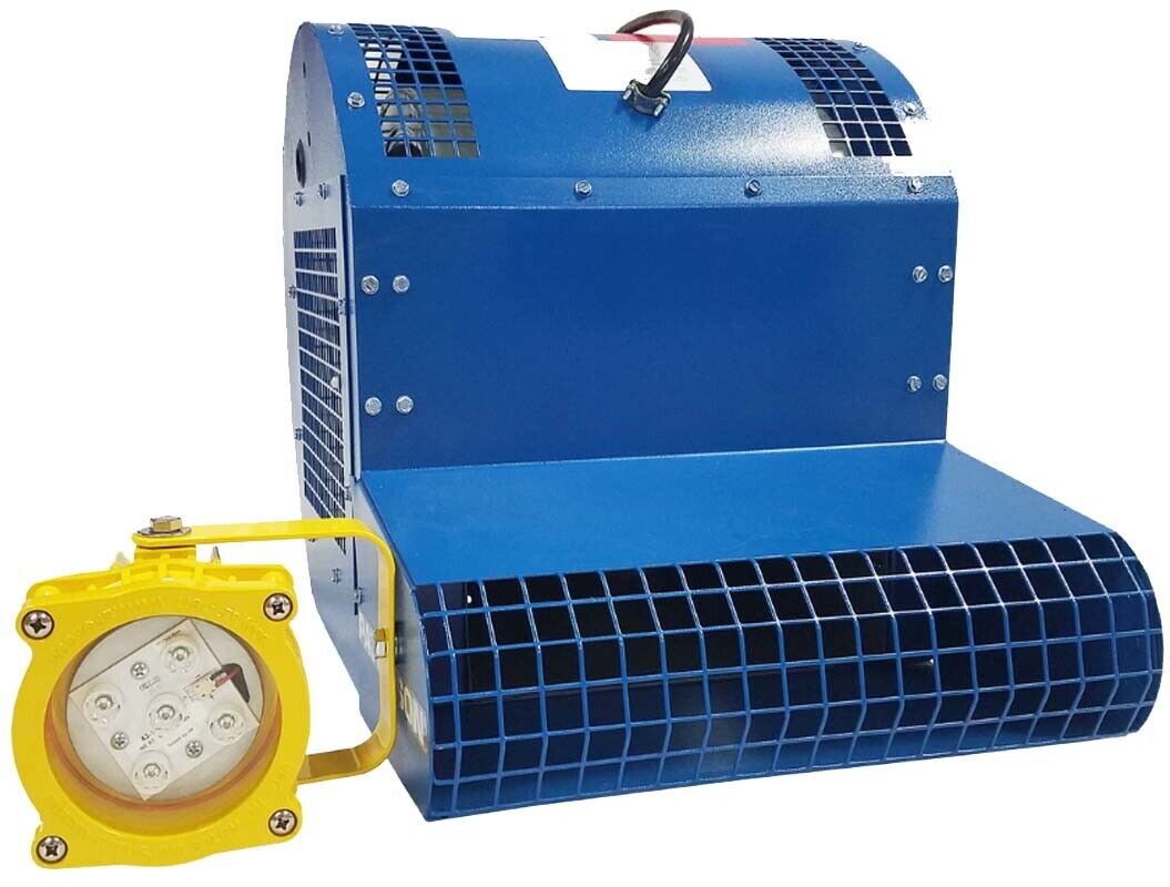 Loading Dock FAN & Light - 3200 CFM - 115 V - 3/4 hp - Wall Mount - 60 ft Throw