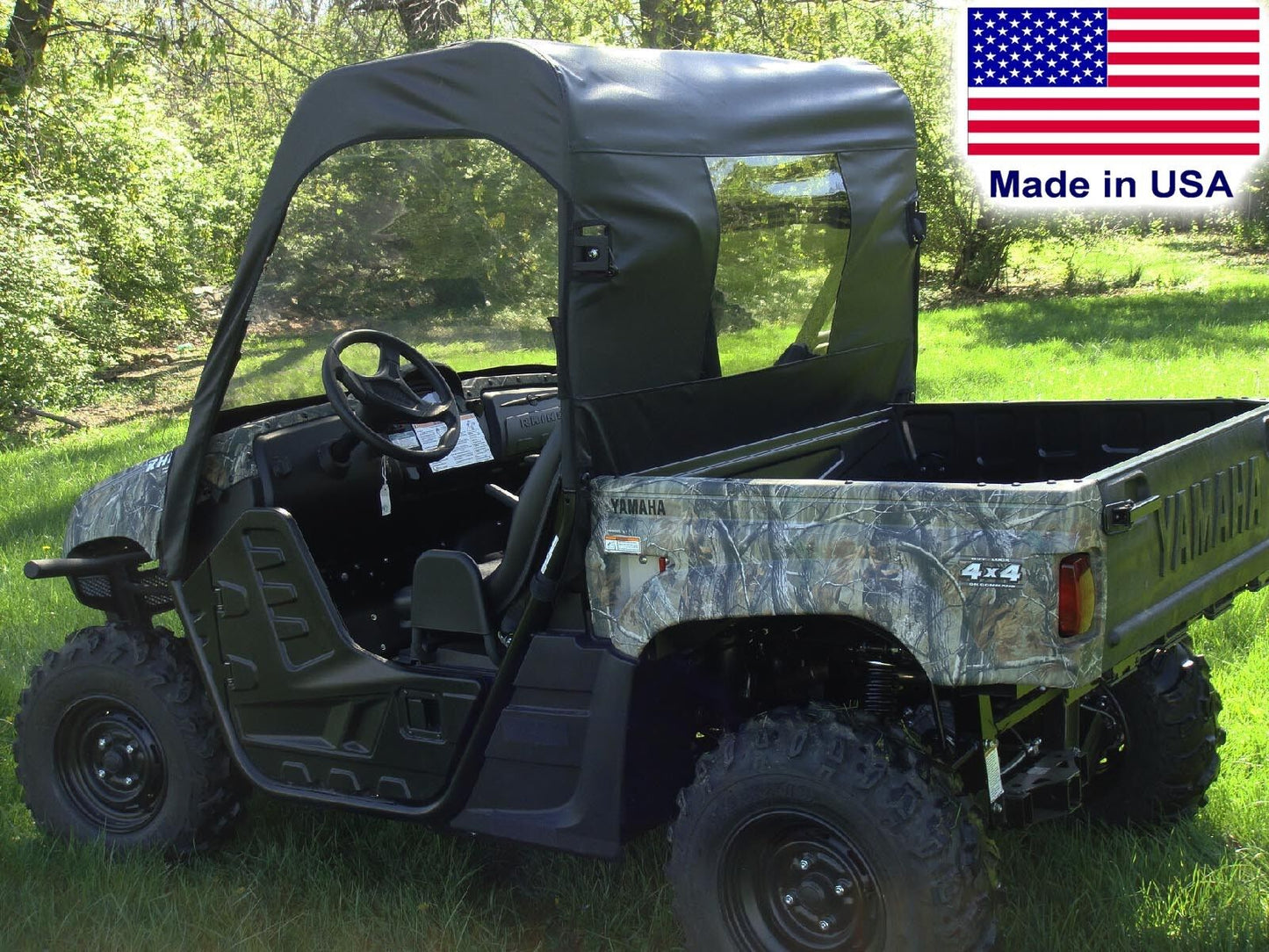 Yamaha Rhino Full Enclosures - VINYL WINDSHIELD - Doors - Rear Window - Soft Top
