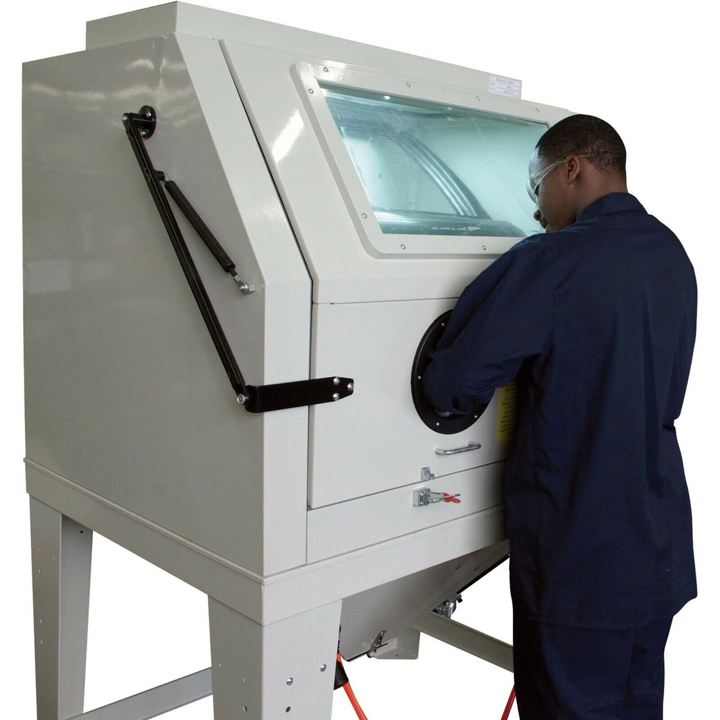 Abrasive Blaster Cabinet - 125 PSI - 20 CFM - 46" x 33" x 34" Area - 400 lbs Cap