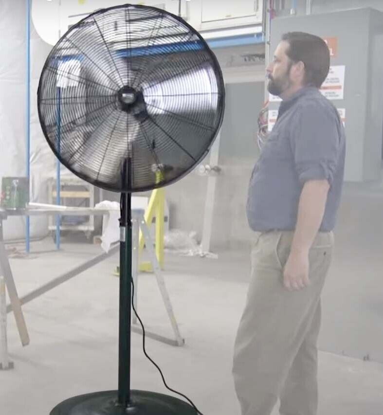 24" Oscillating Pedestal Fan - 7435 CFM - 120 Volts - 3 Speed - Indoor & Outdoor